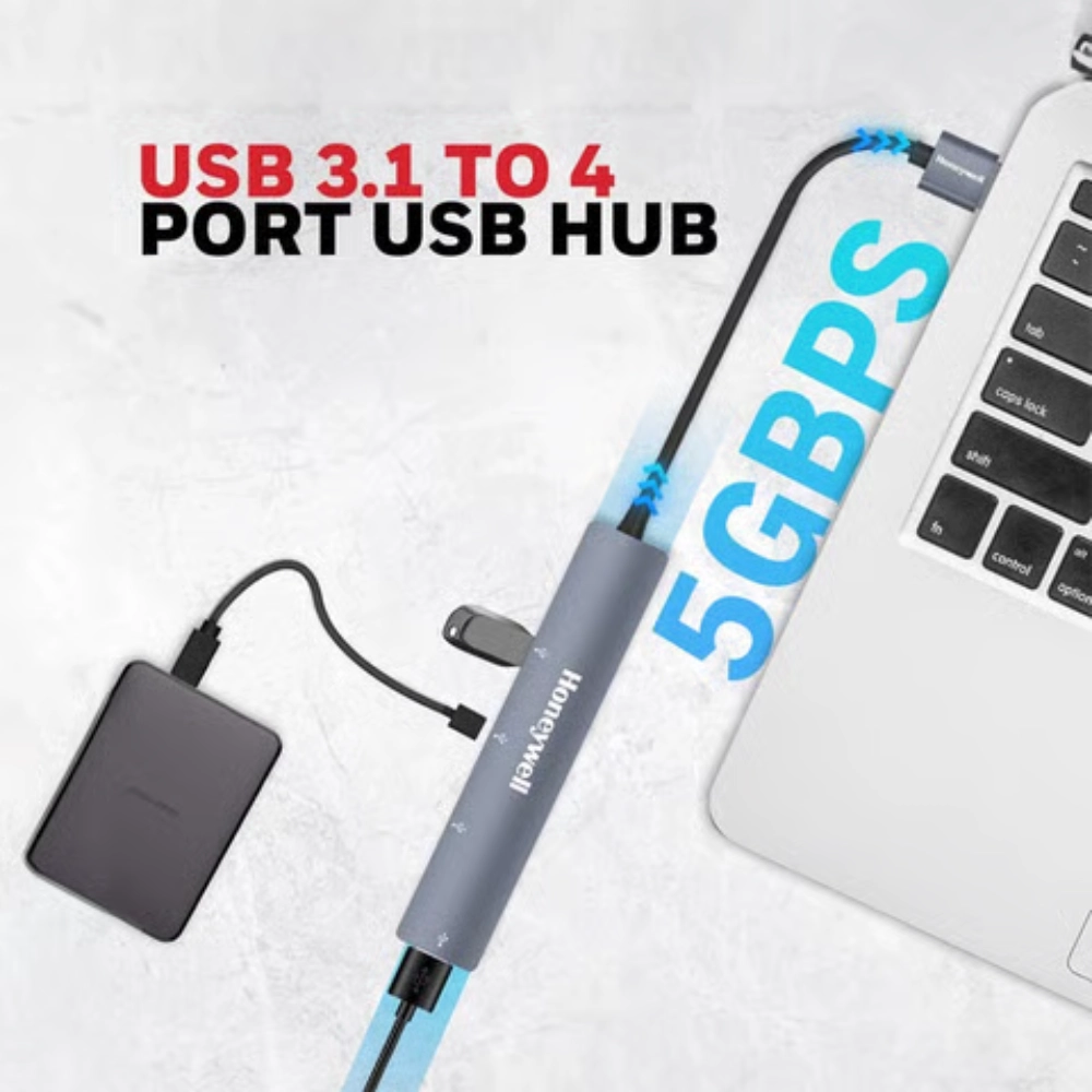 Honeywell 4 port USB Hub 3.0 (Open Box) view 2